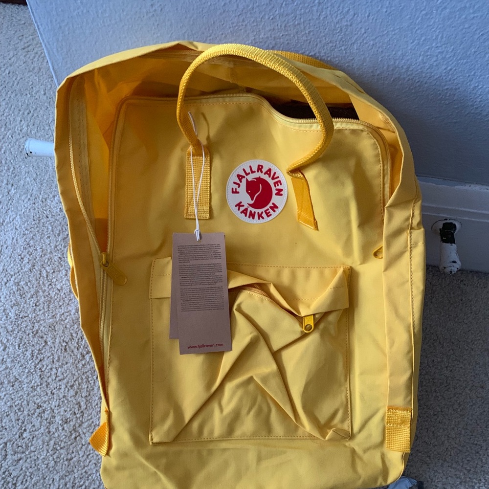 Yellow back pack